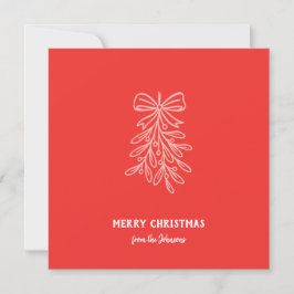Personalisierter Familienname Frohe Weihnachten Mi Karte