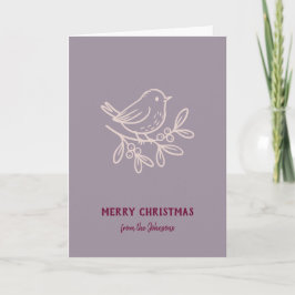 Personalisierter Familienname Frohe Weihnachten Ro Karte