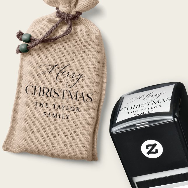 Personalisierter Familienname Frohe Weihnachtsschr Permastempel (Von Creator hochgeladen)