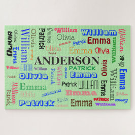 Personalisierter Familienname für Word Cloud