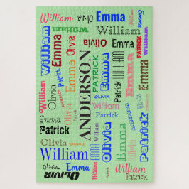 Personalisierter Familienname für Word Cloud