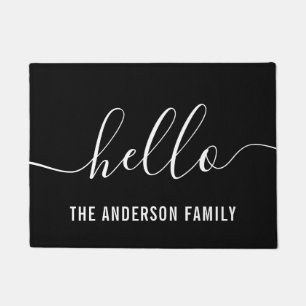 Personalisierter Familienname hallo Fußmatte