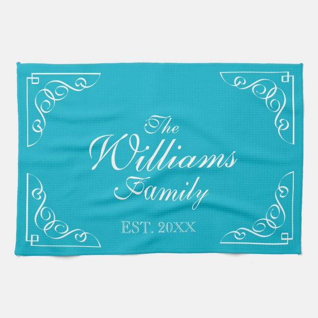 Personalisierter Familienname Handtuch (Horizontal)