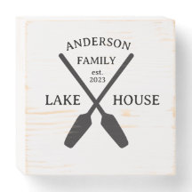 Personalisierter Familienname Lake House