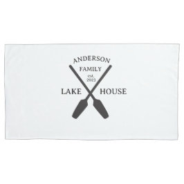 Personalisierter Familienname Lake House Kissenbezug