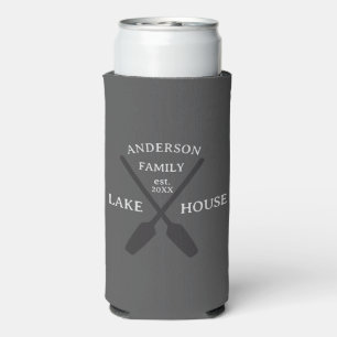 Personalisierter Familienname Lake House Selters Dosenkühler