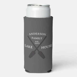 Personalisierter Familienname Lake House Selters Dosenkühler