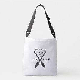 Personalisierter Familienname Lake House Tragetaschen Mit Langen Trägern