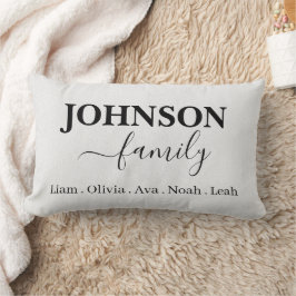 Personalisierter Familienname Lendenkissen