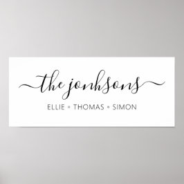 personalisierter Familienname moderner minimalisti Poster