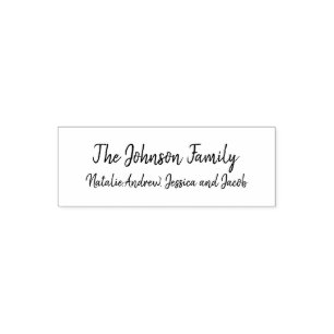 Personalisierter Familienname Rubber-Briefmarke Permastempel