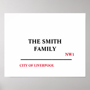 Personalisierter Familienname Street Schild Wall P
