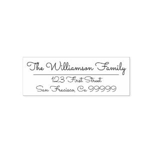 Personalisierter Familienname und Rücksendeadresse Permastempel
