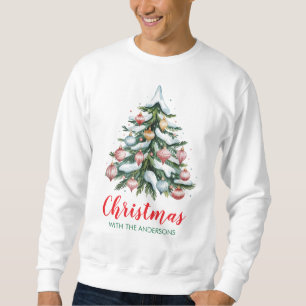 Personalisierter Familienname Weihnachtsbaum Benut Sweatshirt