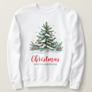 Personalisierter Familienname Weihnachtsbaum Benut Sweatshirt