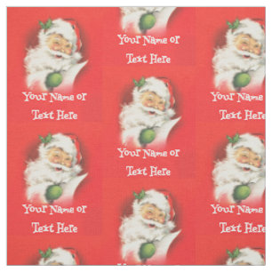 Personalisierter Familienname Winking Weihnachten Stoff