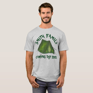 Personalisierter Familienurlaub Camping Ausflug Ze T-Shirt