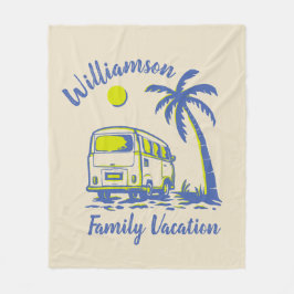 Personalisierter Familienurlaub Fleecedecke
