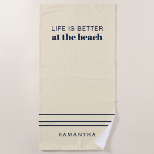 Personalisierter Familienurlaub ist besser Custom Strandtuch