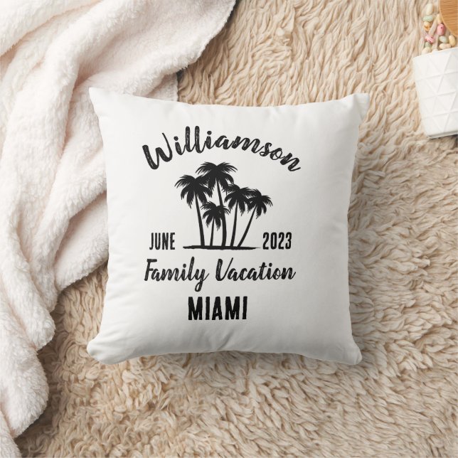 Personalisierter Familienurlaub Kissen (Decke)