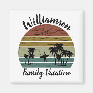 Personalisierter Familienurlaub Magnet