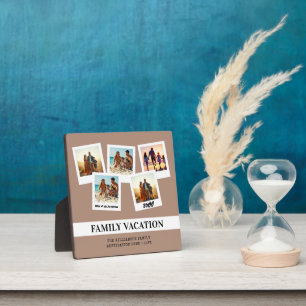Personalisierter Familienurlaub Moderner Snapshot- Fotoplatte