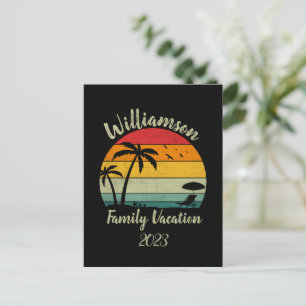Personalisierter Familienurlaub Postkarte