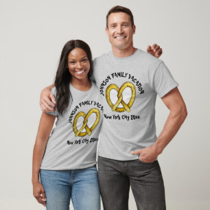 Personalisierter Familienurlaub Pretzel New York N T-Shirt