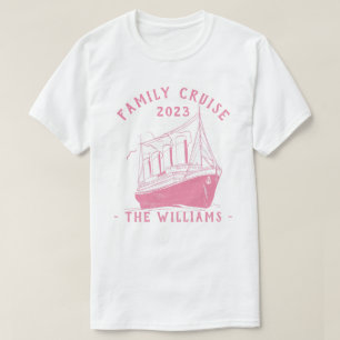 Personalisierter Familienurlaub Schifffahrt T-Shirt