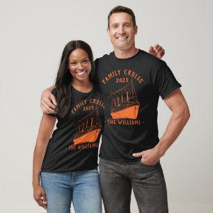 Personalisierter Familienurlaub Schifffahrt T-Shirt