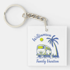 Personalisierter Familienurlaub Schlüsselanhänger