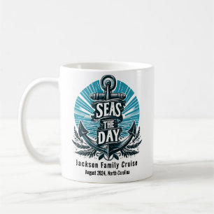 Personalisierter Familienurlaub - Seas the Day Kaffeetasse
