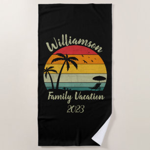 Personalisierter Familienurlaub Strandtuch