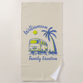 Personalisierter Familienurlaub Strandtuch
