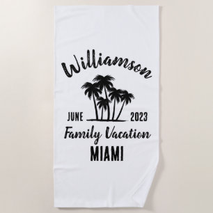 Personalisierter Familienurlaub Strandtuch
