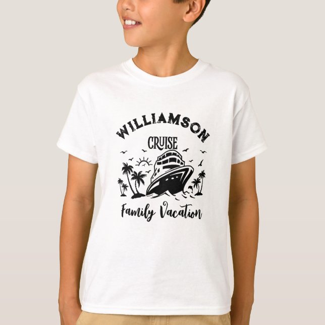 Personalisierter Familienurlaub T-Shirt (Vorderseite)
