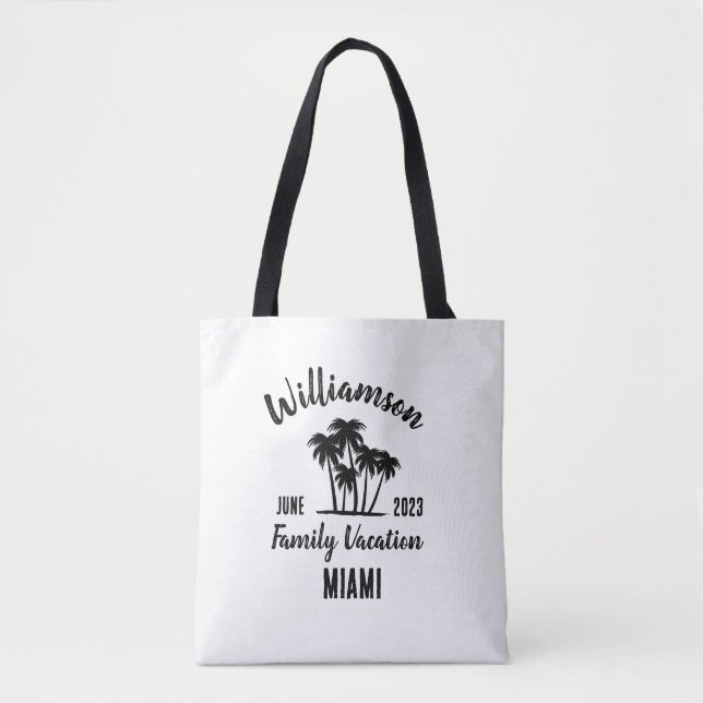 Personalisierter Familienurlaub Tasche (Vorderseite)