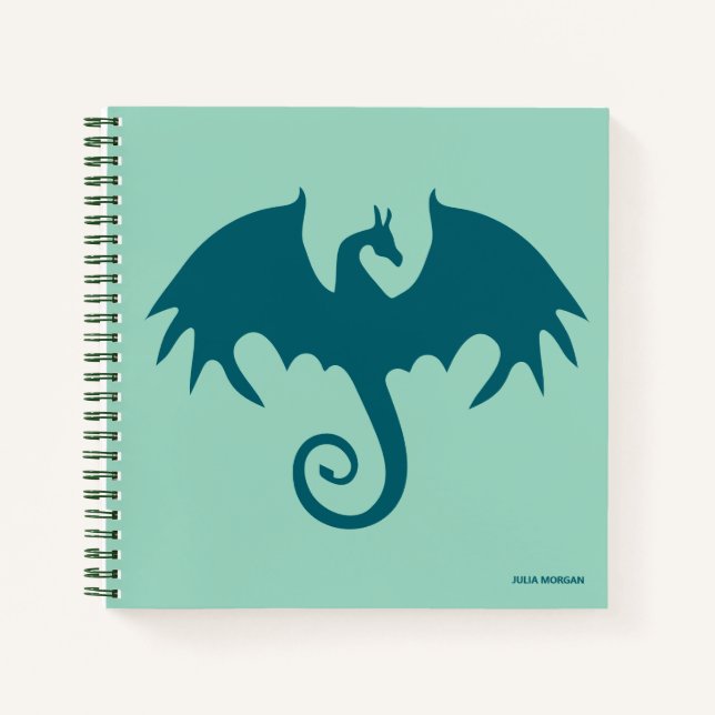 Personalisierter Fantasiedrache Notizbuch (Vorderseite)