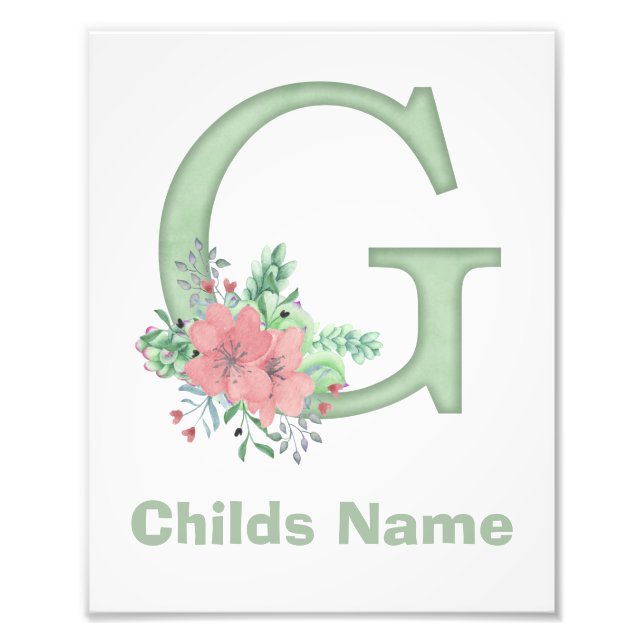 Personalisierter Farbbrief G Foto drucken (Vorne)
