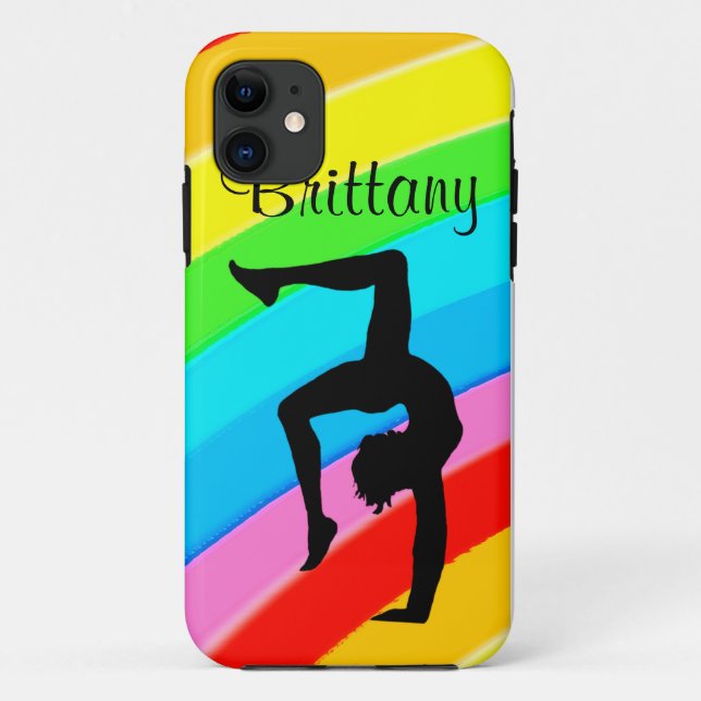 PERSONALISIERTER FARBENFALL GYMNASTICS IPHONE Case-Mate iPhone HÜLLE (Rückseite)