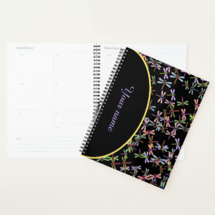 Personalisierter farbenfroher Libellenplaner Planer