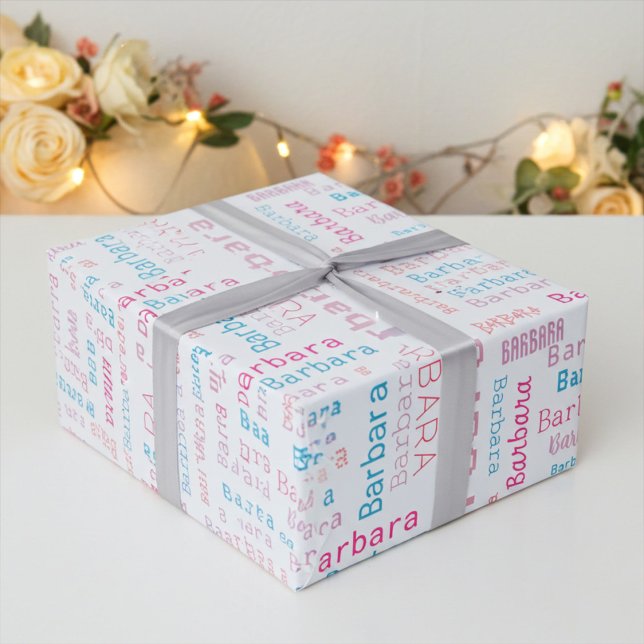 Personalisierter Farbname Geschenkpapier (Custom Wrapping Paper for her - Weddings, Birthdays, Special Occasions )