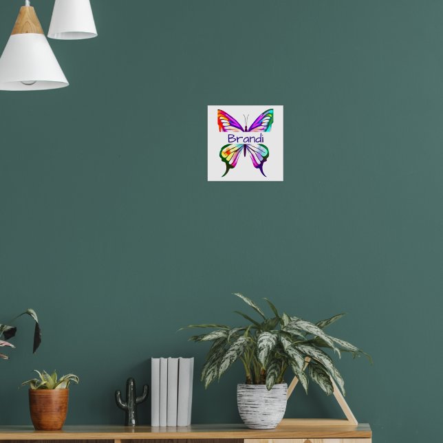 Personalisierter Farbschmetterling Poster (Wohnzimmer 1)