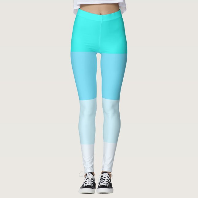 Personalisierter Farbstreifen Leggings (Vorderseite)