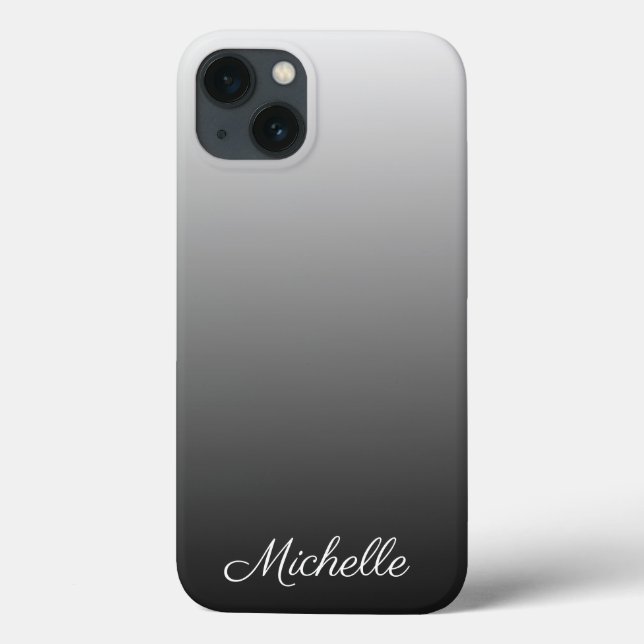 Personalisierter Farbverlauf Ober-schwarze Farbtön Case-Mate iPhone Hülle (Rückseite)