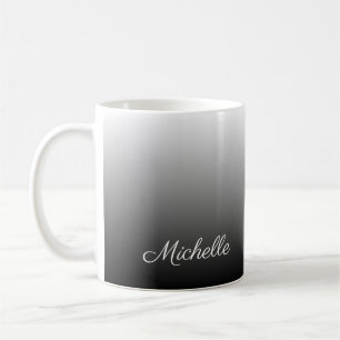 Personalisierter Farbverlauf Ober-schwarze Farbtön Kaffeetasse