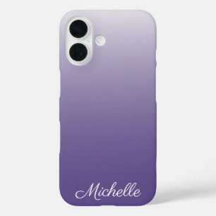 Personalisierter Farbverlauf Ombre Ultra Violett iPhone 16 Hülle
