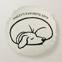 Personalisierter Favoritenspot für schlafende Hund