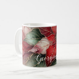 Personalisierter festlicher Bluthochdruck Tinte Po Kaffeetasse