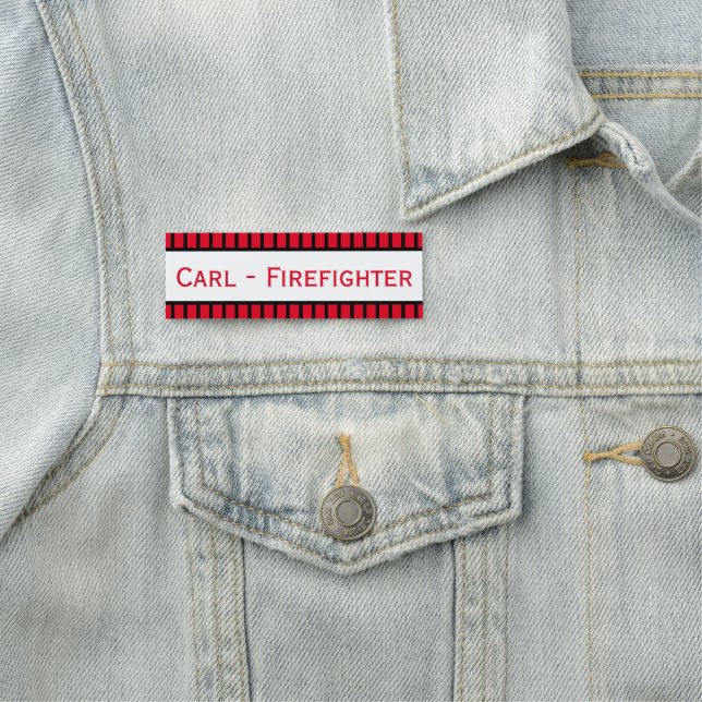 Personalisierter Feuerwehrmann Namensschild (Beispiel)